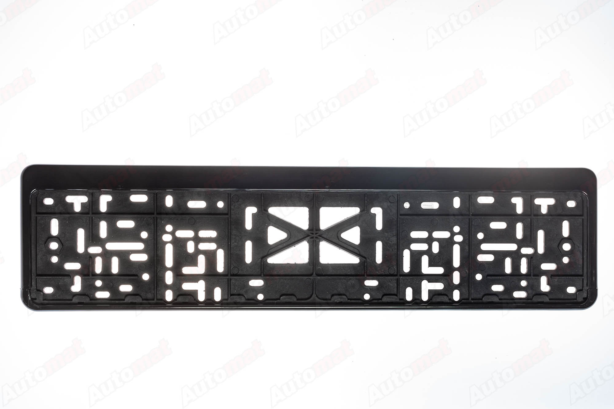 Рамка номера с защелкой черная, пластик