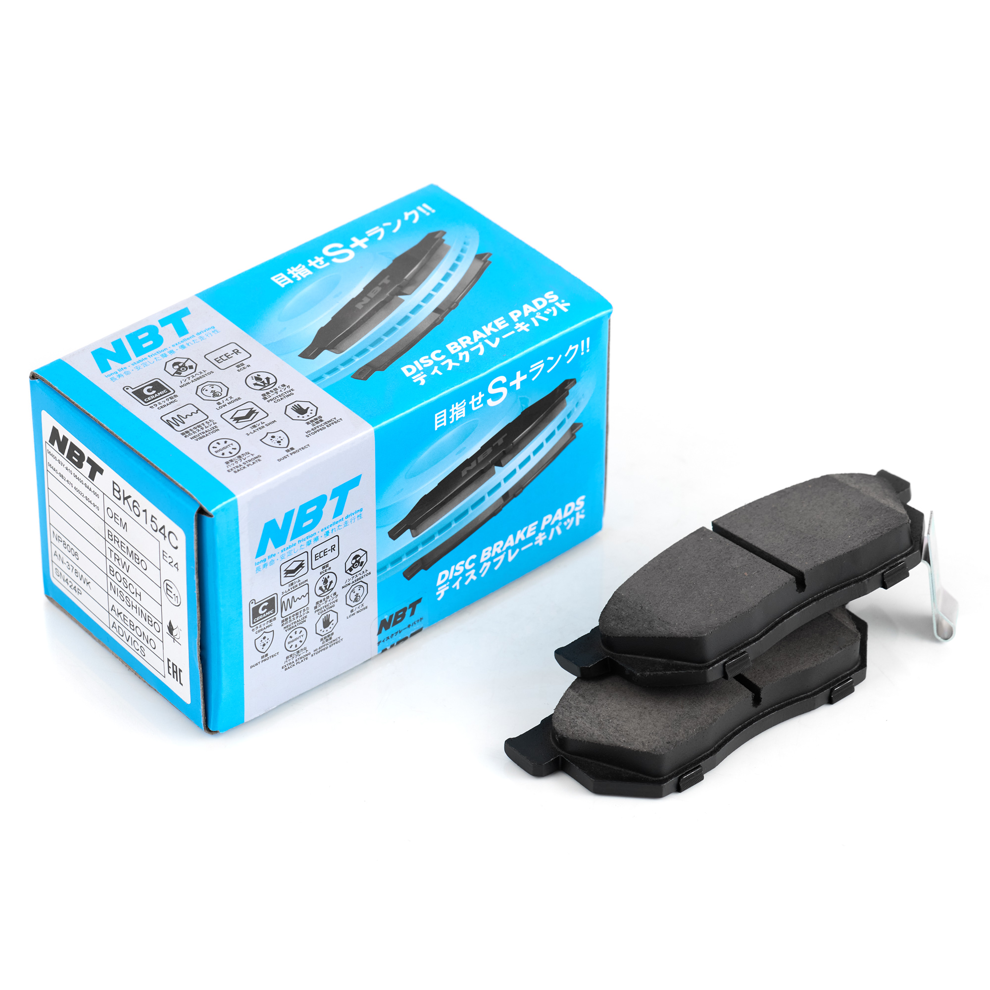 Колодки тормозные дисковые NBT BK6154C / SN424P / AN-378WK / NP8006 / SP1462 / AV574 / GP05019 / D5011H / D5019MH