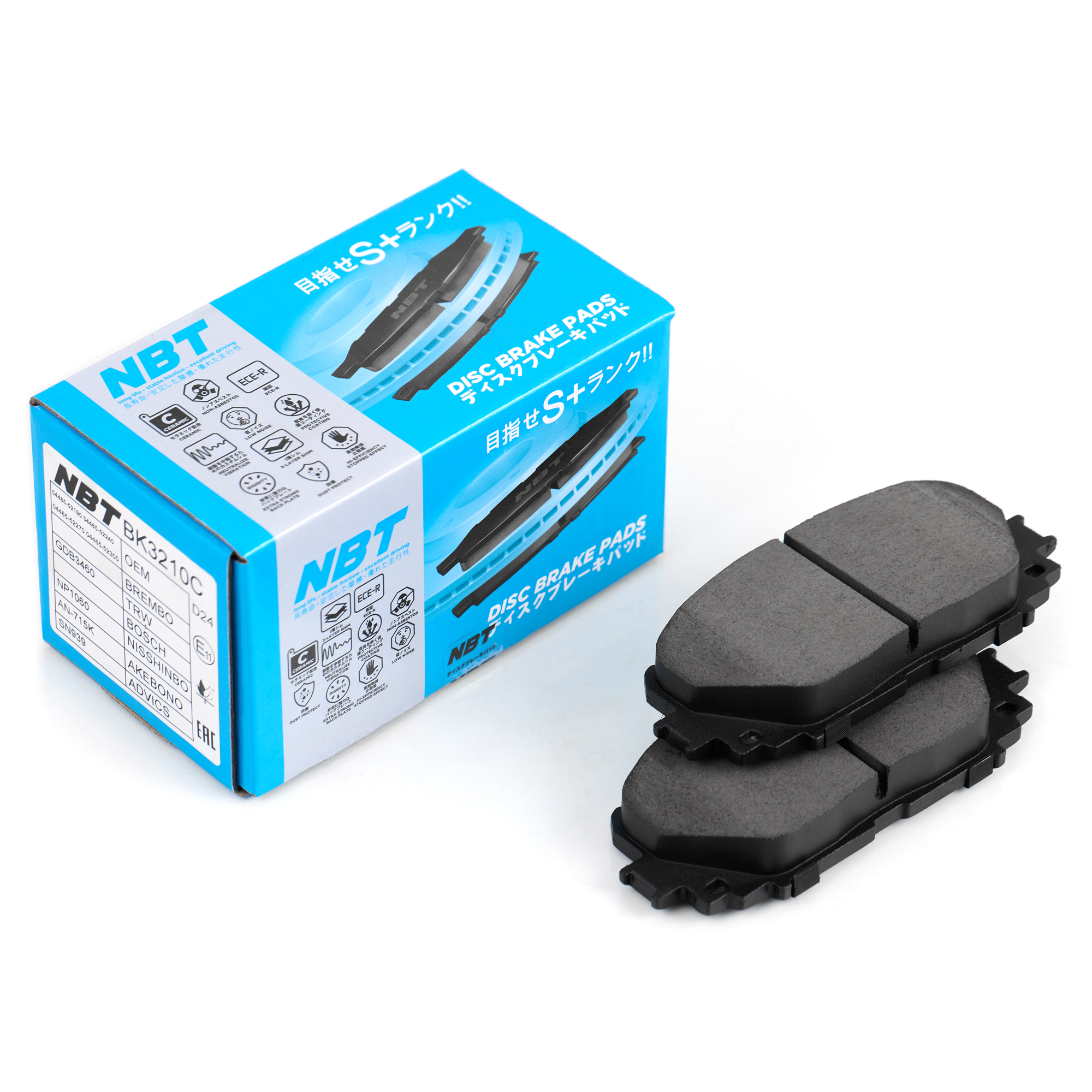 Колодки тормозные дисковые NBT BK3210C / SN939 / AN-715K / NP1060 / SP1588 / 2470801 / GDB3460 / AV1097 / GP02253 / D2253H