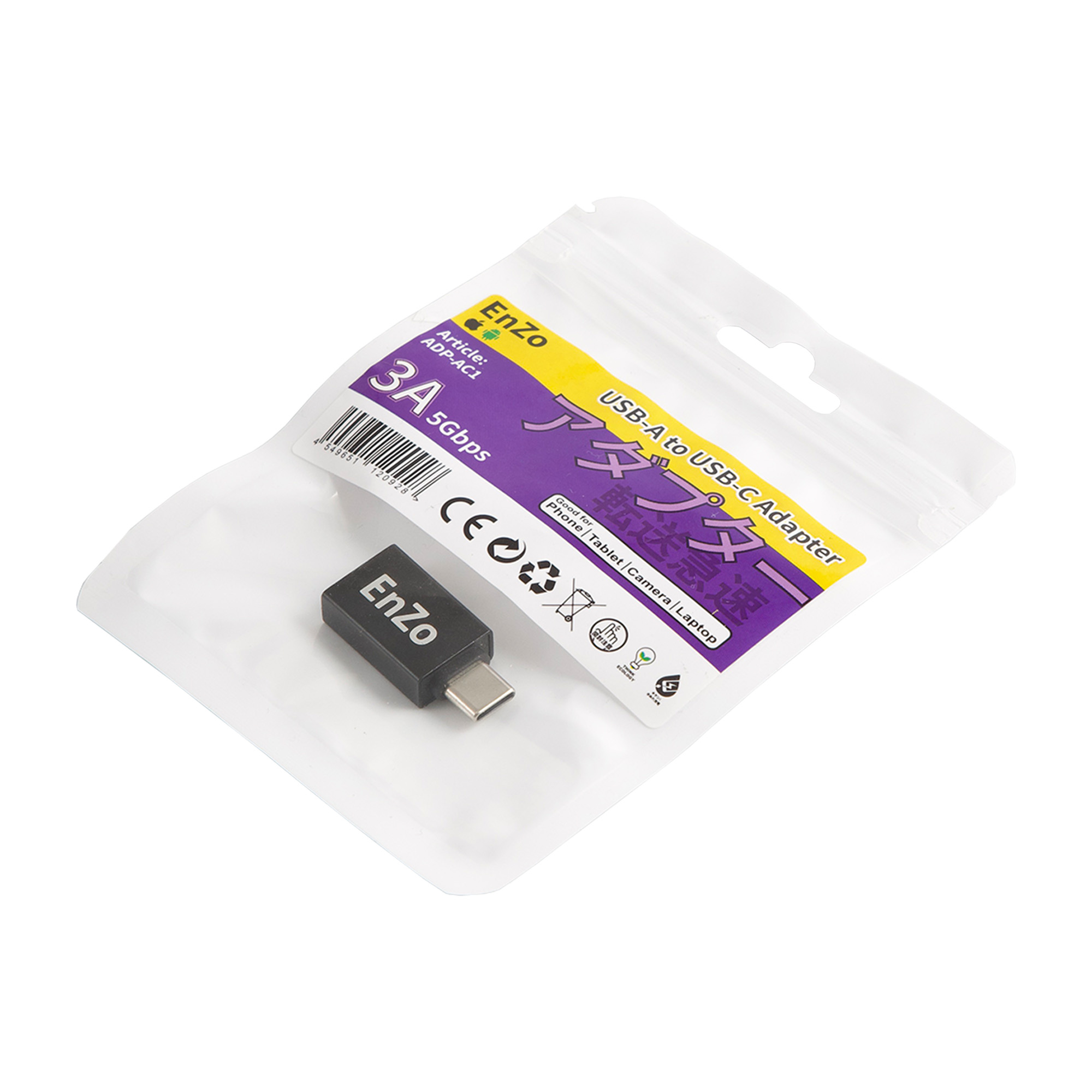 OTG-переходник EnZo USB 3.0 Type-A USB Type-C черный ADP-AC1