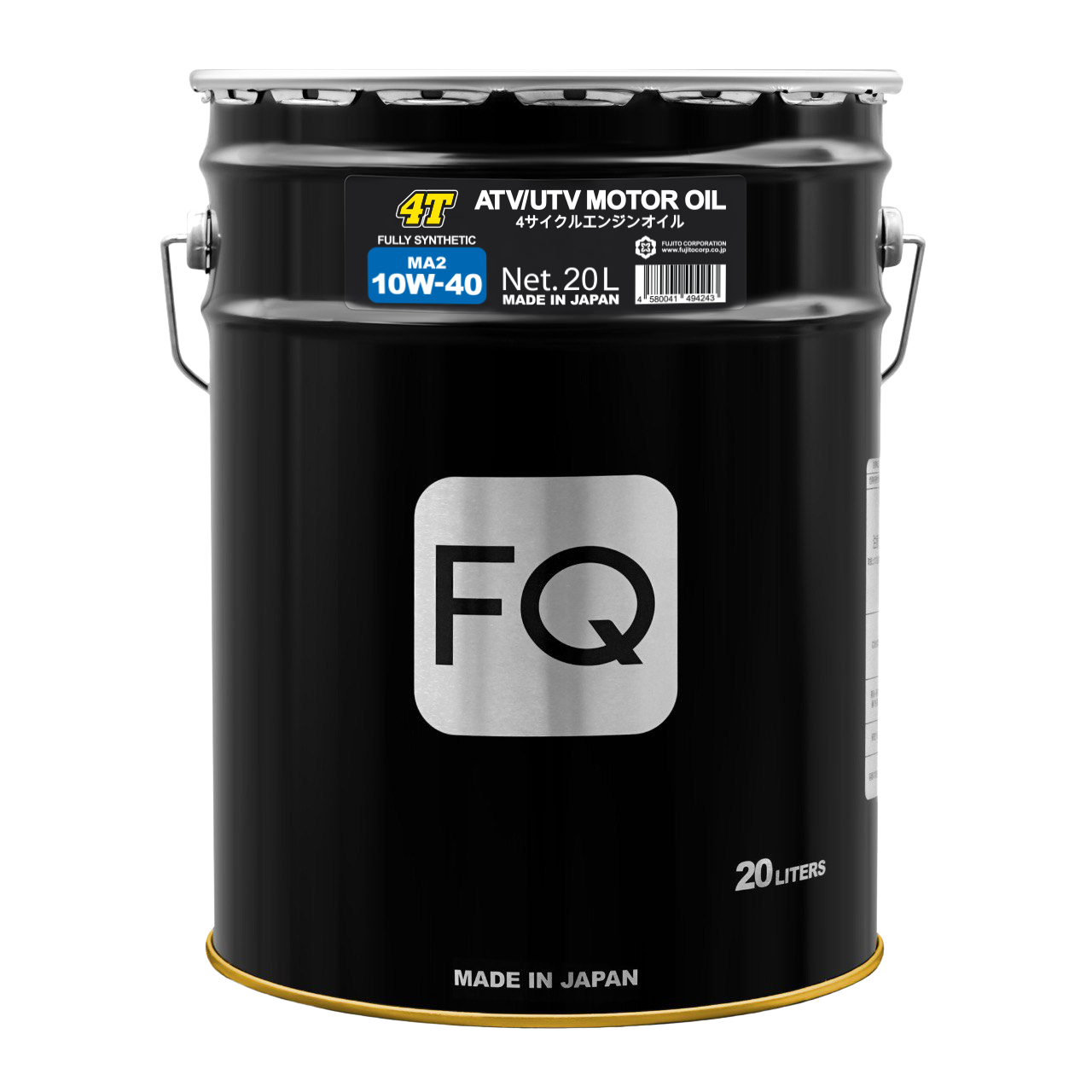 Масло моторное FQ 10W-40 4T ATV/UTV MA2/SP FULLY SYNTHETIC, 20л