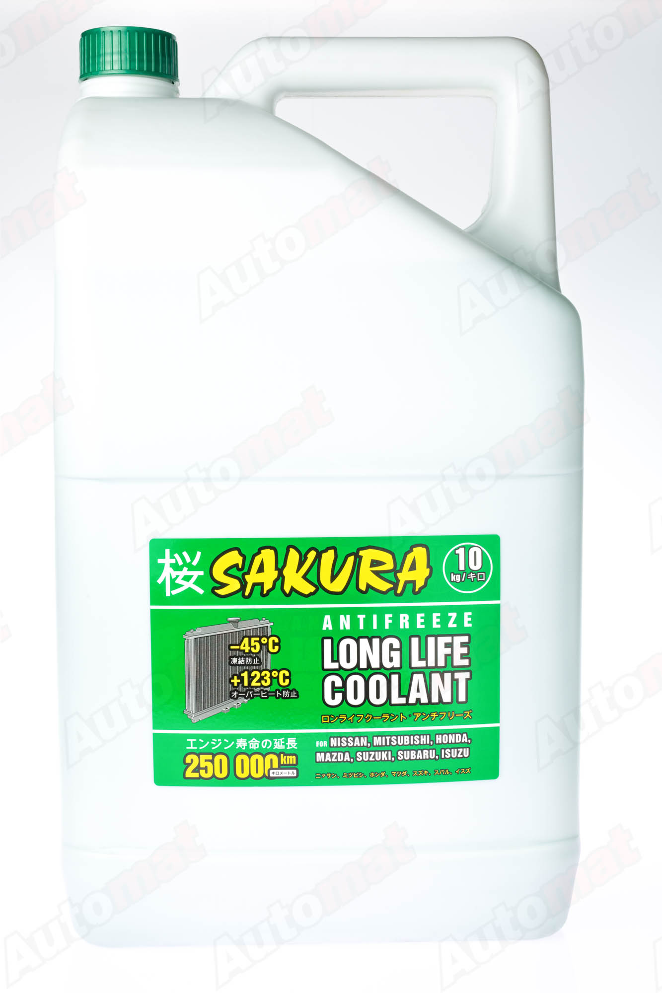 Антифриз SAKURA -45°C Зеленый, 10кг