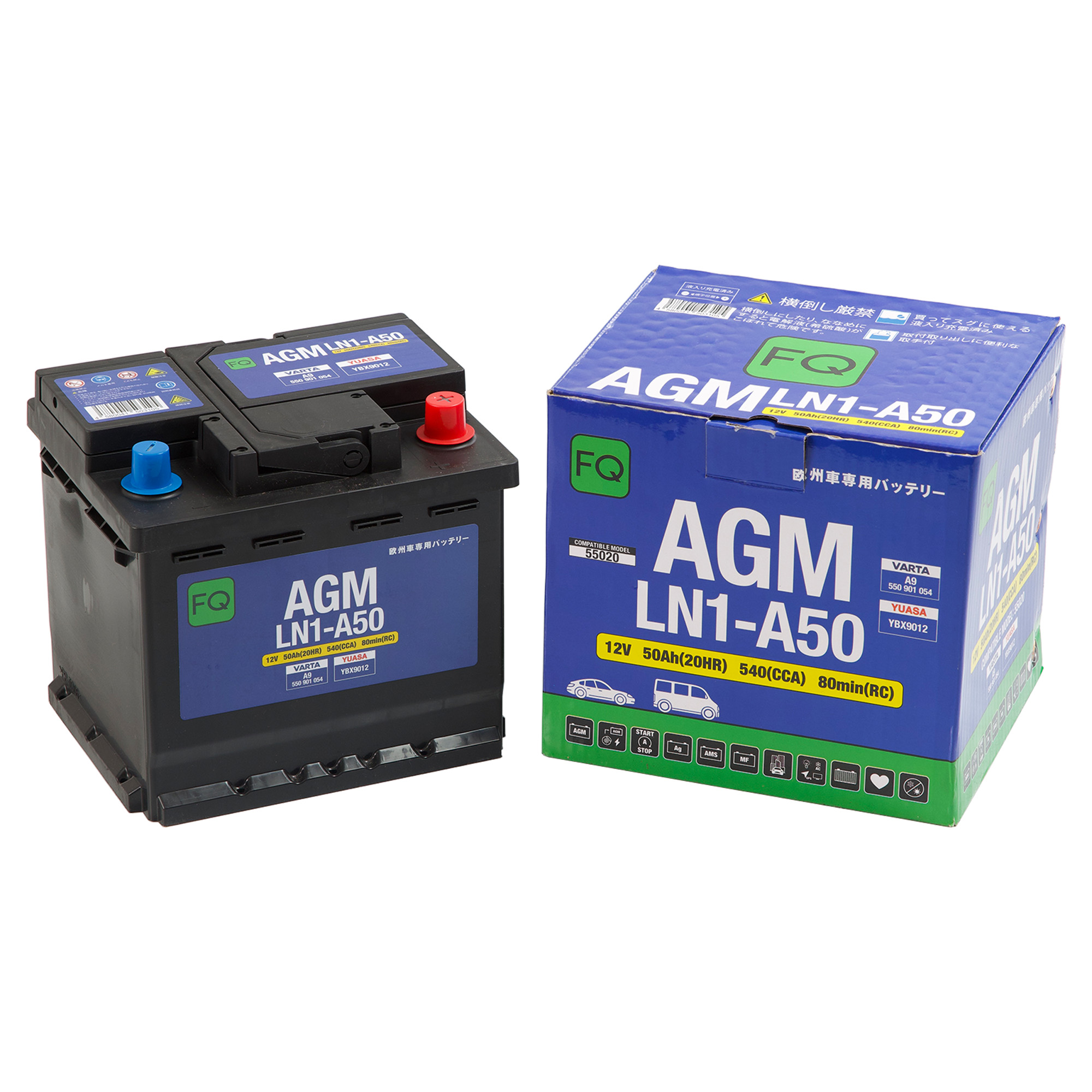 Аккумулятор FQ DIN EURO AGM LN1-A50 50Ah