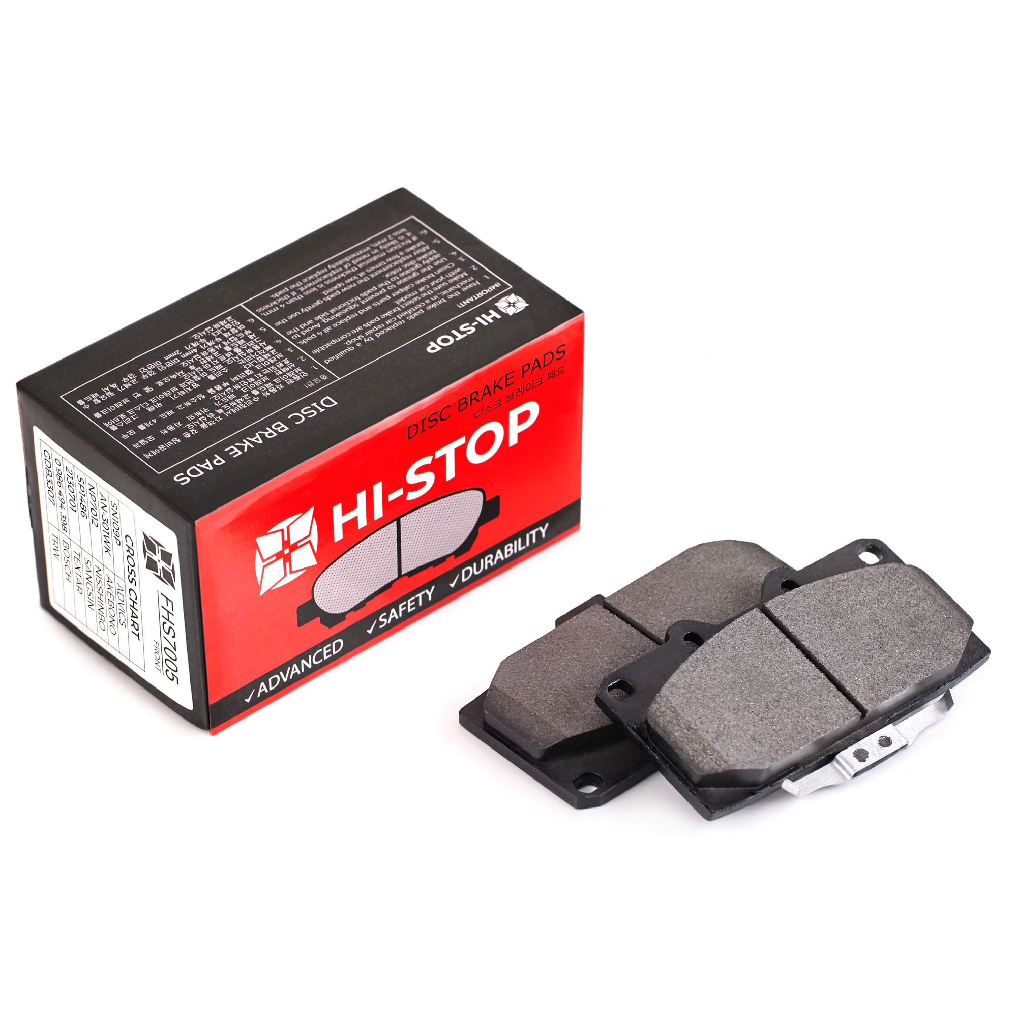 Колодки тормозные дисковые HI-STOP FHS7005 / SN109P / AN-301WK / NP7012 / 0 986 494 398